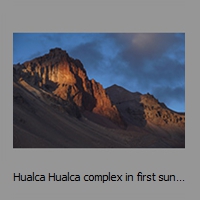 Hualca Hualca complex in first sunlight